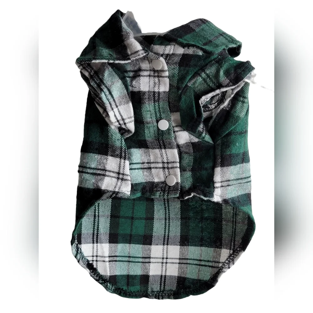 ``P25761 - Dog Plaid Flannel Shirt